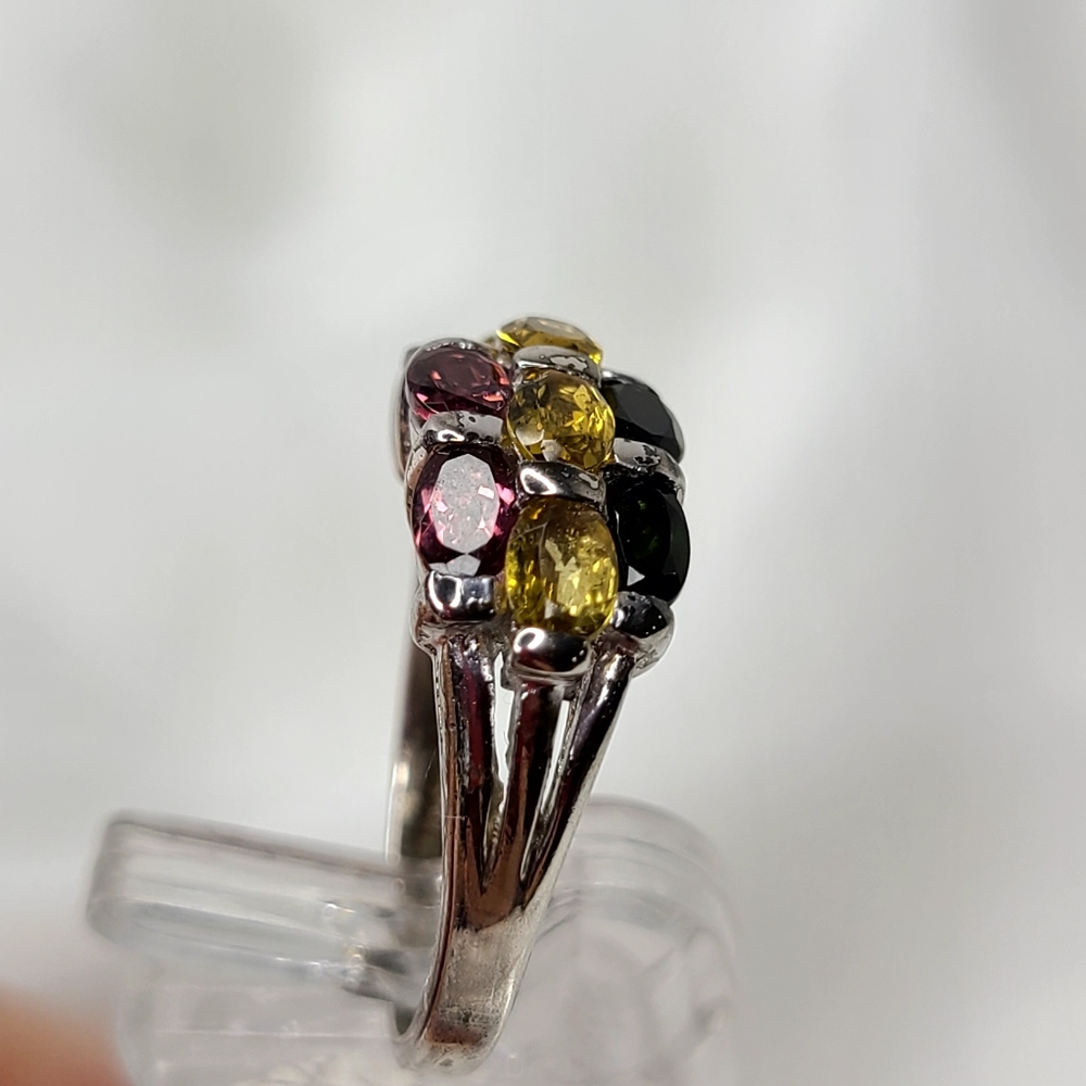 Tourmaline Multi Color Gemstone Ring - Picture 3 of 12